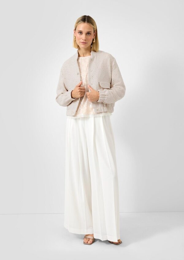 Bouclé-Bomberjacke mit Pailletten im Relaxed Fit