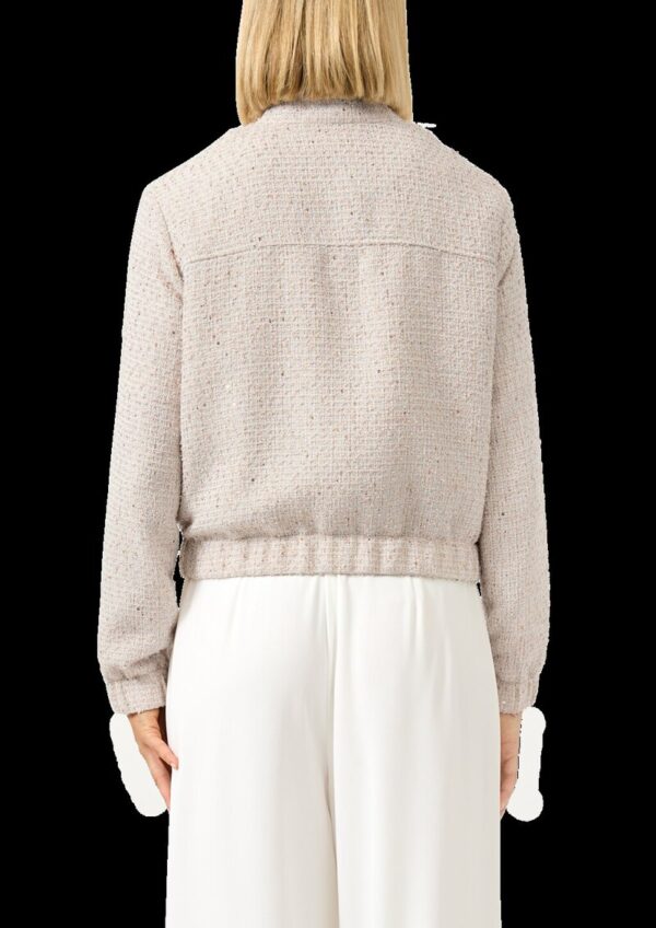 Bouclé-Bomberjacke mit Pailletten im Relaxed Fit