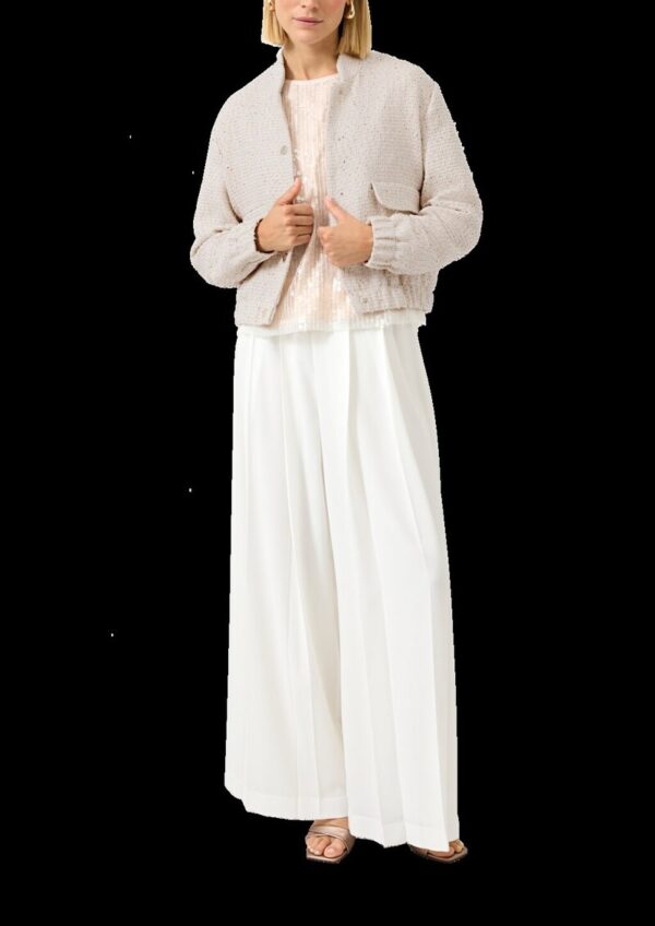 Bouclé-Bomberjacke mit Pailletten im Relaxed Fit