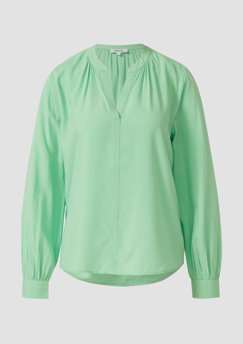 Weiche Viskose-Bluse mit Raffung