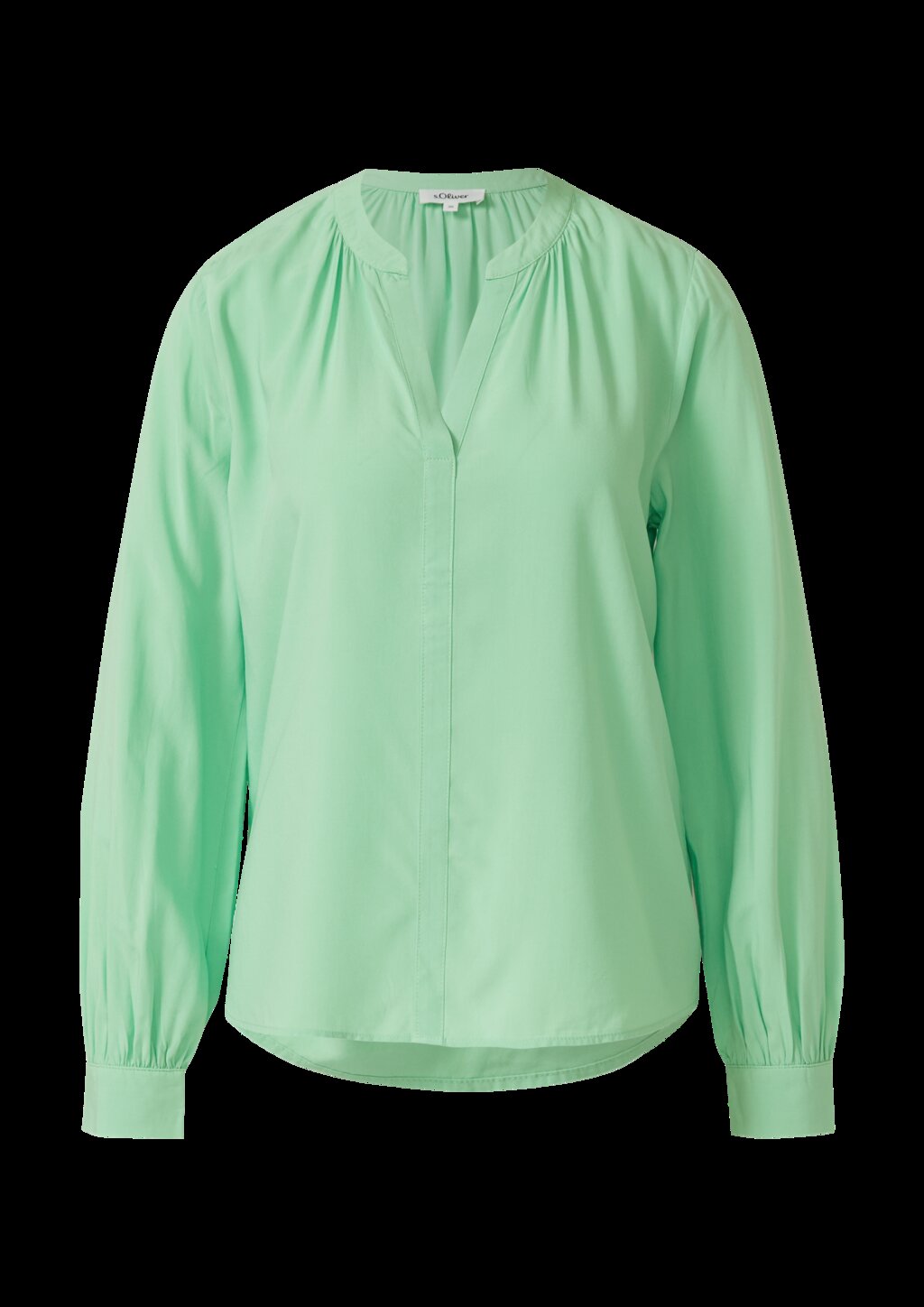 Weiche Viskose-Bluse mit Raffung