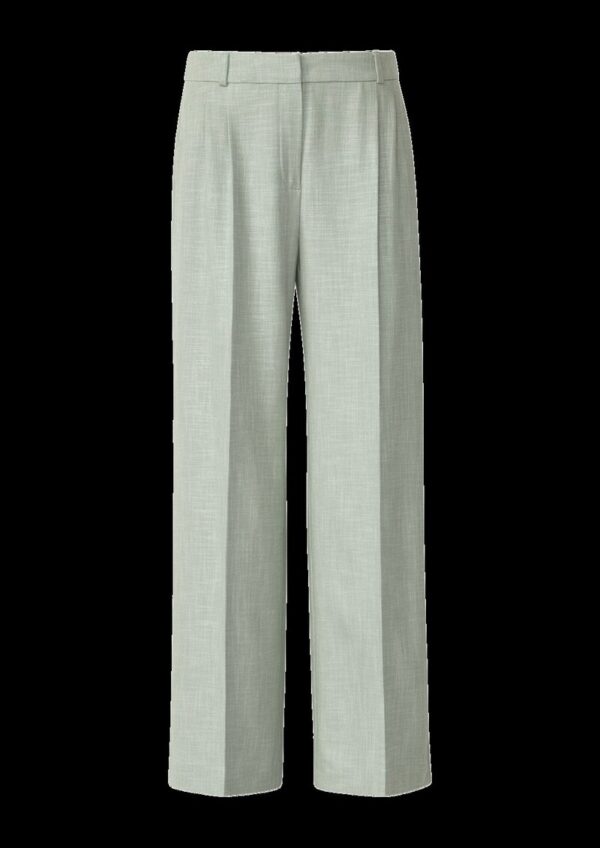 Wide-Leg-Hose mit Struktur und Bundfalten