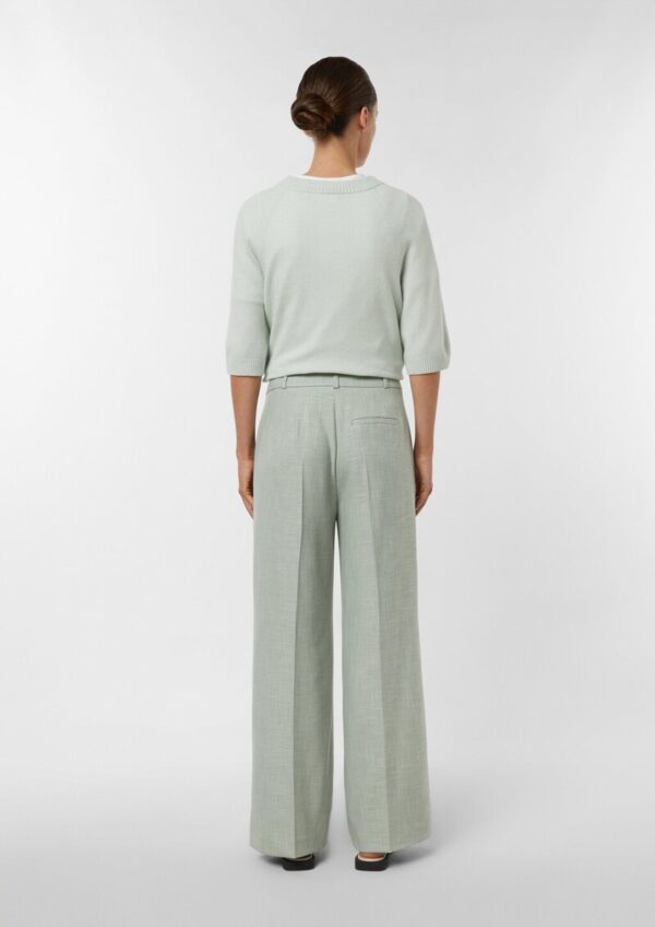 Wide-Leg-Hose mit Struktur und Bundfalten