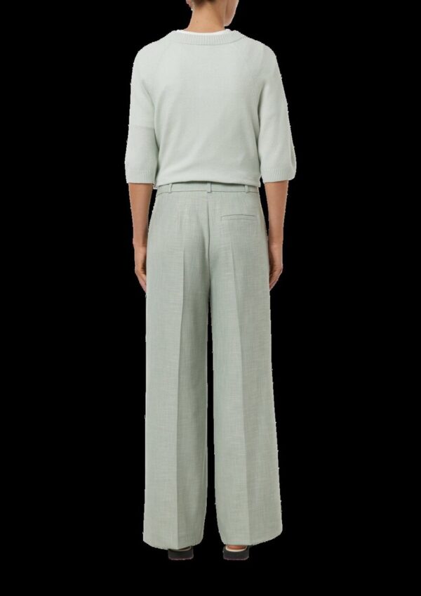 Wide-Leg-Hose mit Struktur und Bundfalten