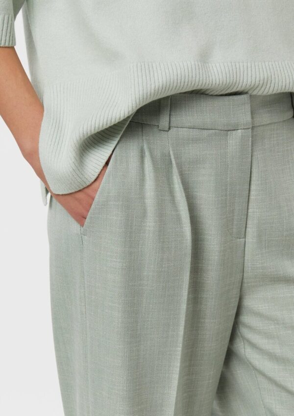 Wide-Leg-Hose mit Struktur und Bundfalten