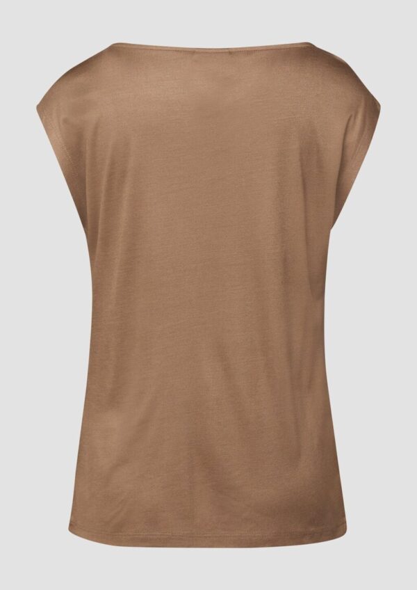 Viskose-Shirt mit Wasserfall-Ausschnitt