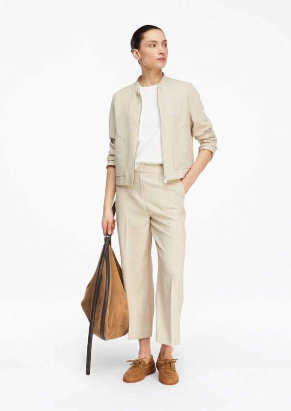 Strukturierte Culotte mit Eingrifftaschen