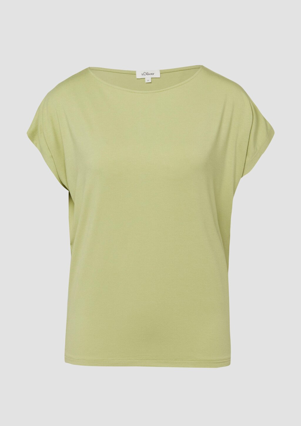 Fließendes Jersey-Shirt mit überschnittenen Schultern