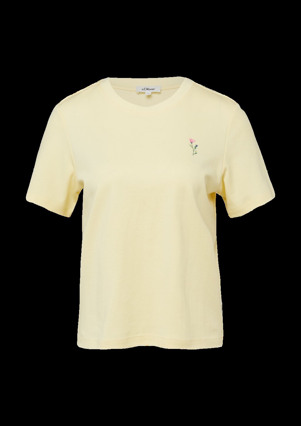 Verkürztes Baumwoll-T-Shirt mit Artwork