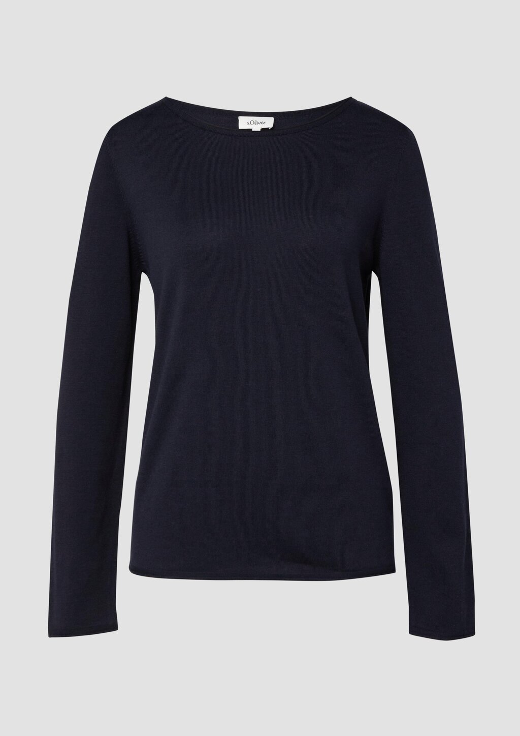 Feinstrickpullover mit Rollkanten