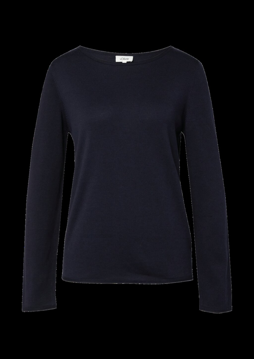 Feinstrickpullover mit Rollkanten