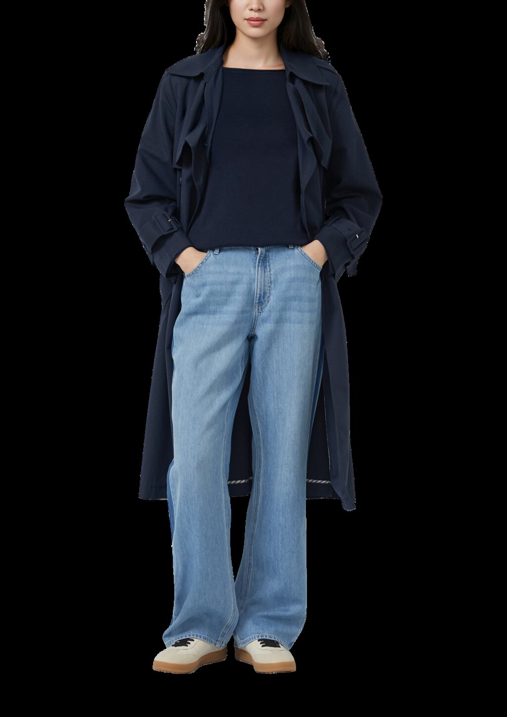 Feinstrickpullover mit Rollkanten