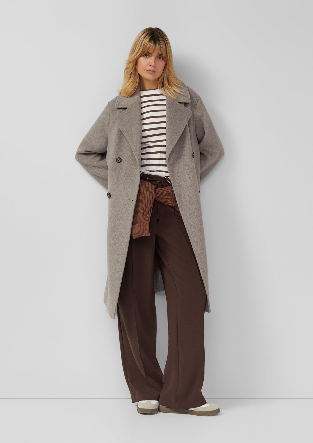 Geripptes Langarmshirt im Slim Fit