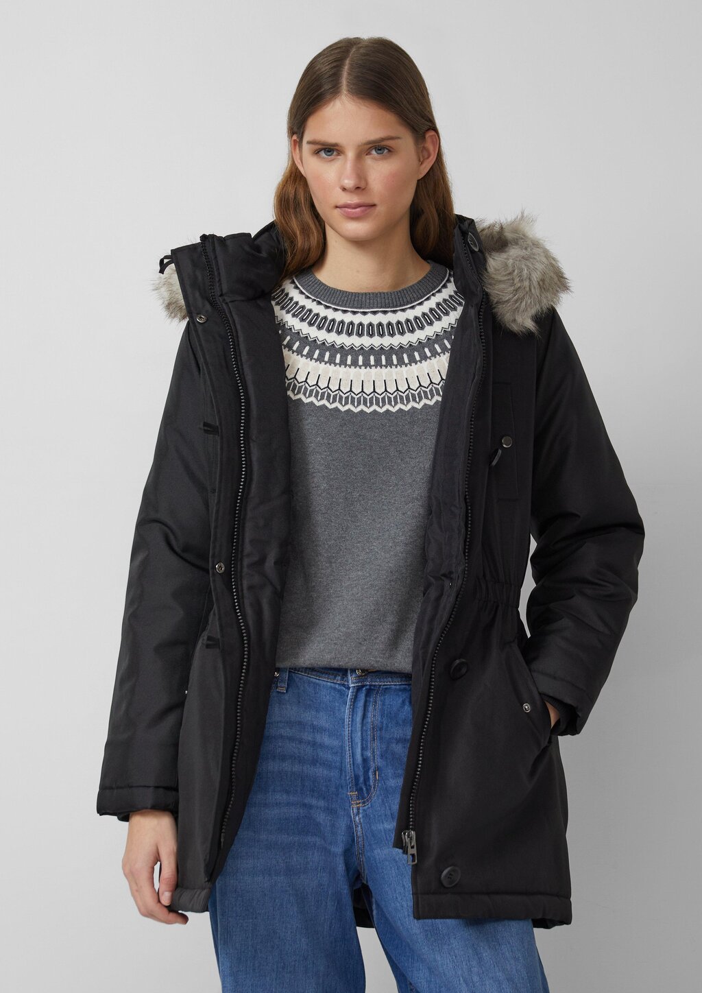 Parka mit Tunnelzug und Kapuze