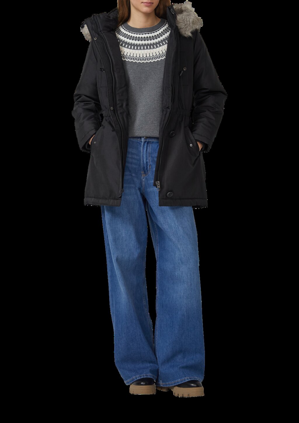 Parka mit Tunnelzug und Kapuze