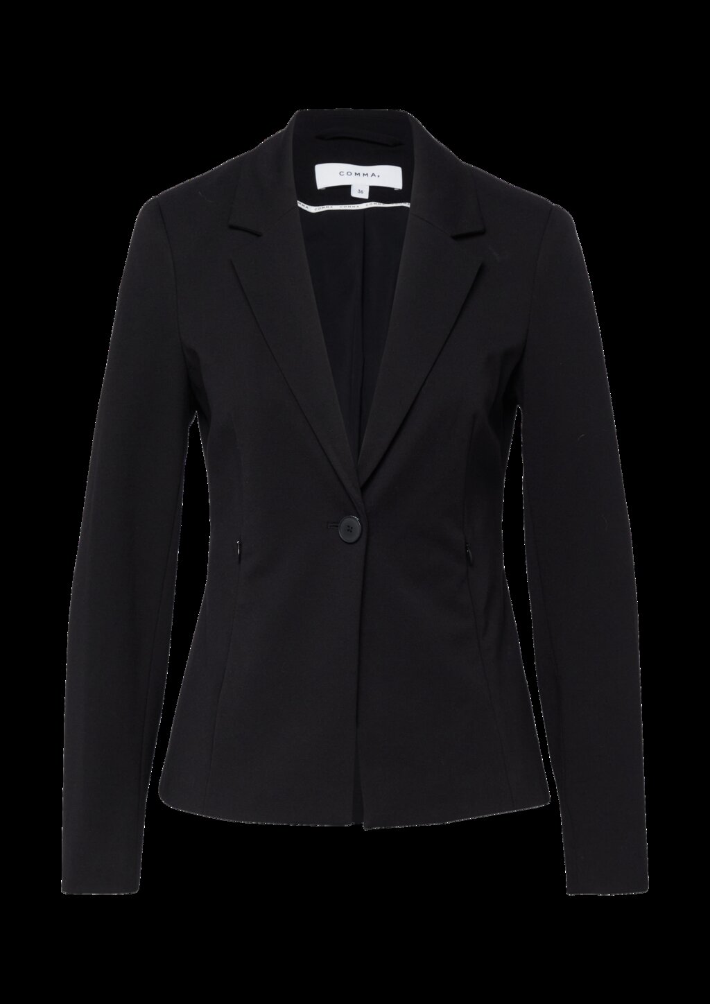 Taillierter Blazer aus weichem Jersey mit Reißverschlusstaschen