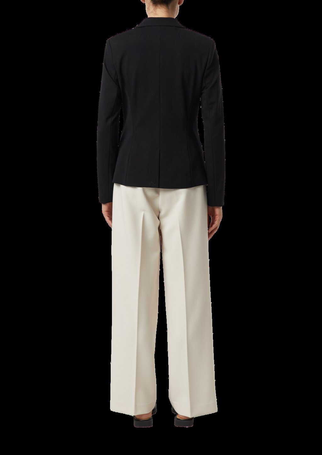 Taillierter Blazer aus weichem Jersey mit Reißverschlusstaschen