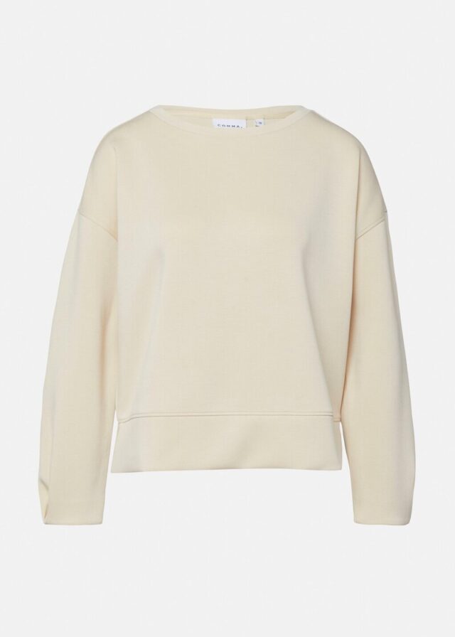 Weiches Sweatshirt mit Faltendetail am Arm
