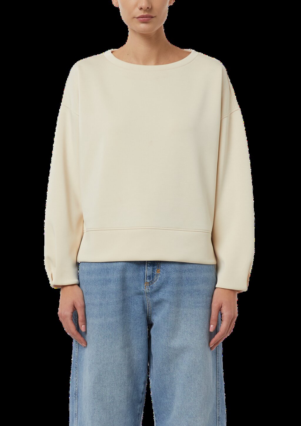 Weiches Sweatshirt mit Faltendetail am Arm