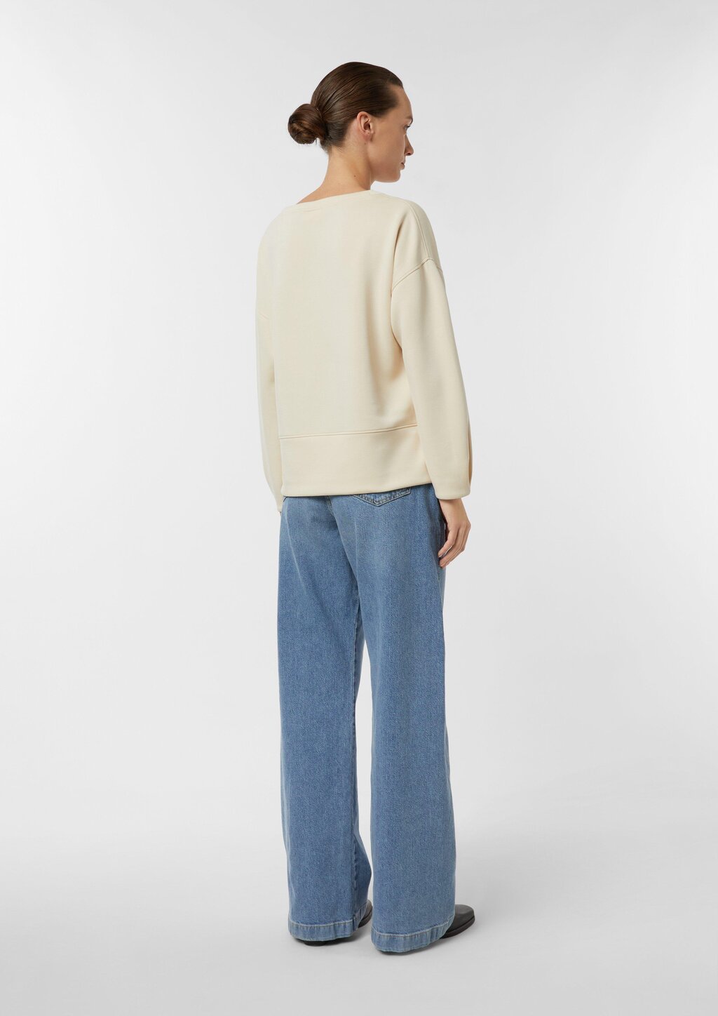 Weiches Sweatshirt mit Faltendetail am Arm