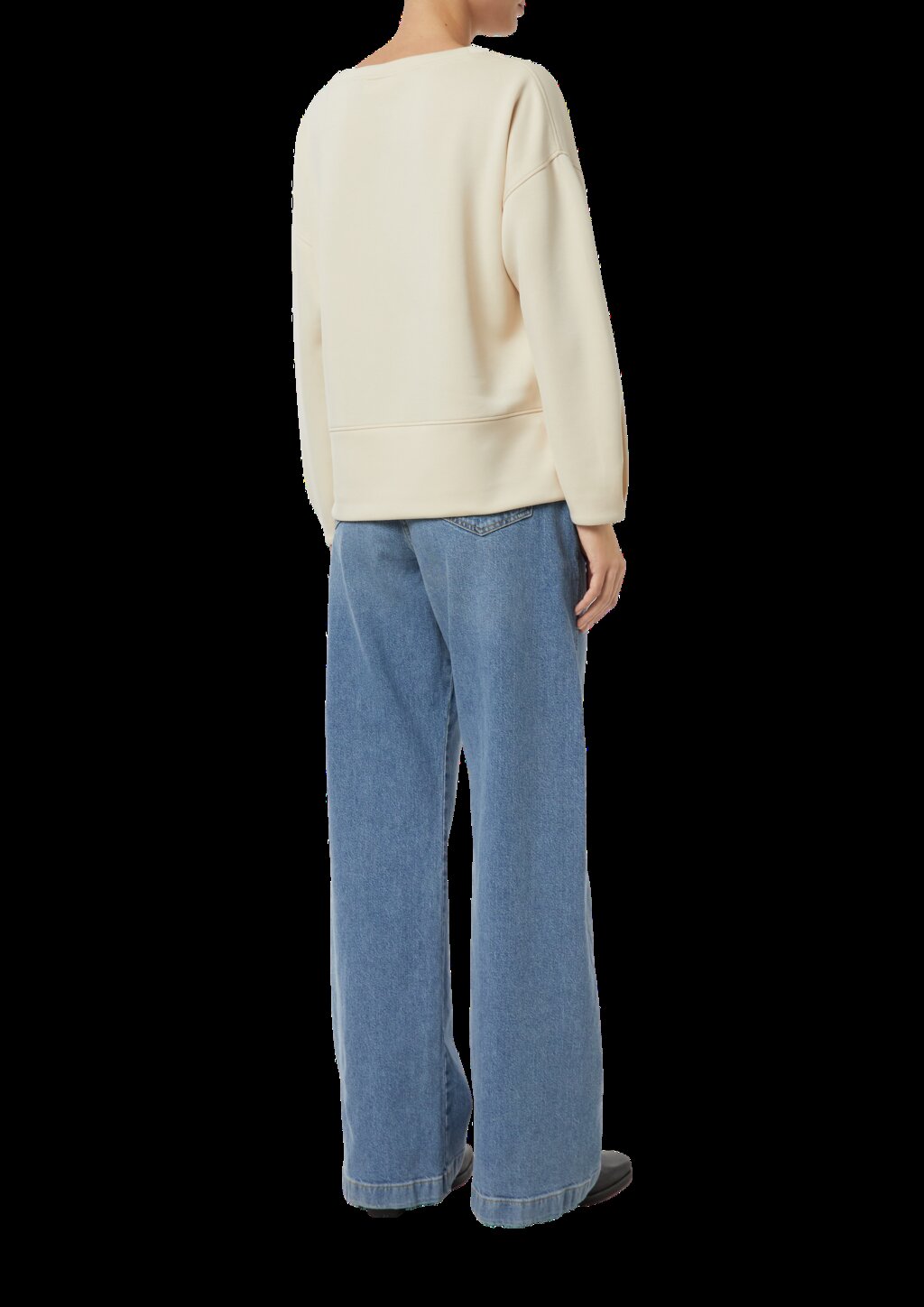 Weiches Sweatshirt mit Faltendetail am Arm