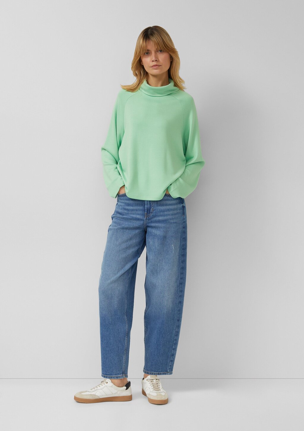 Sweatshirt aus Viskosemix im Relaxed Fit