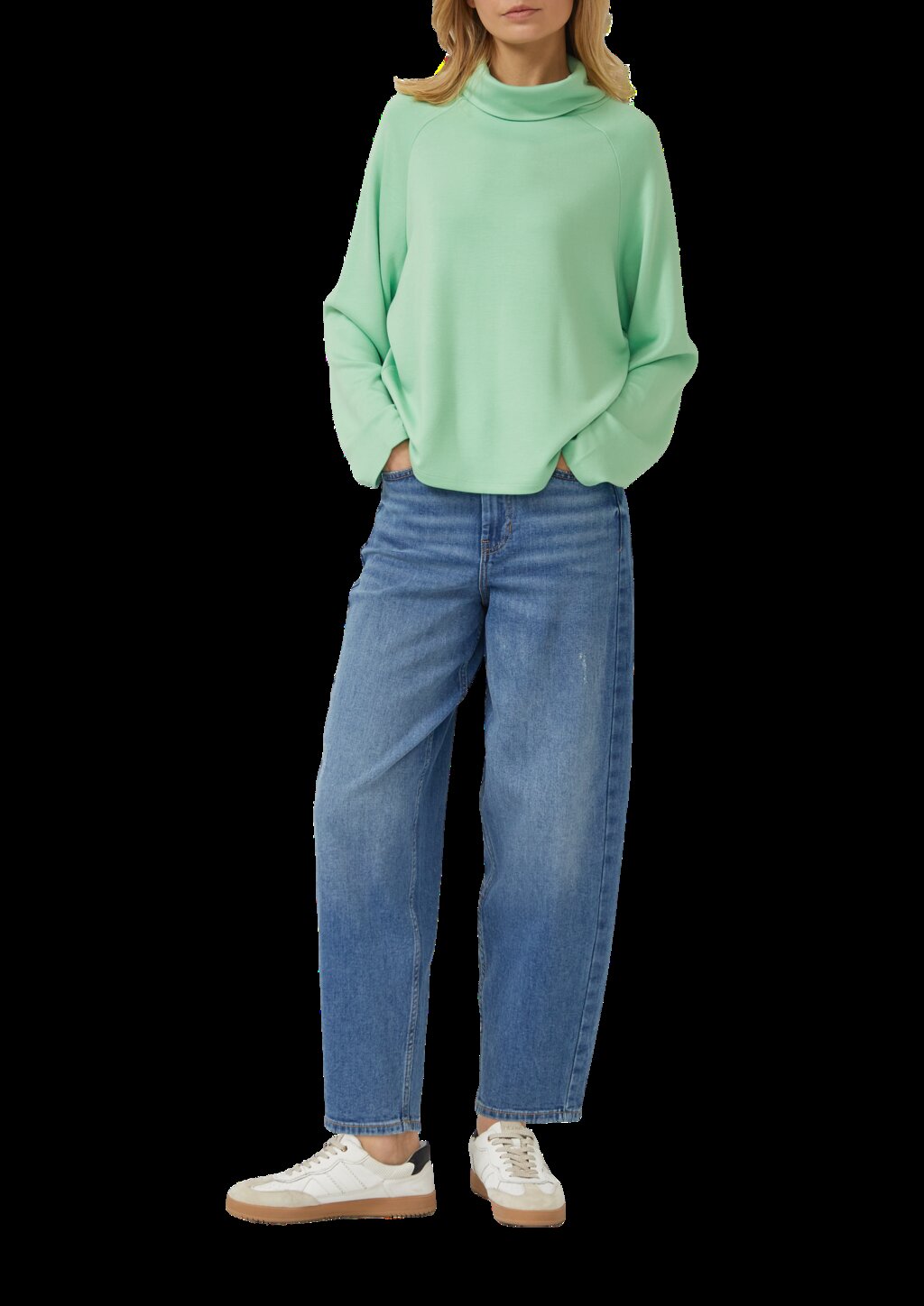 Sweatshirt aus Viskosemix im Relaxed Fit