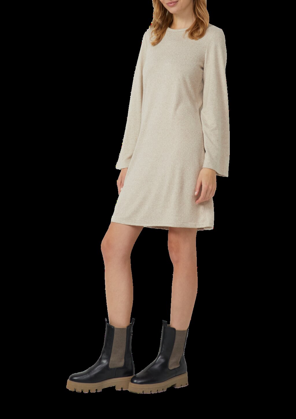 Bequemes Strickkleid mit leicht ausgestelltem Saum