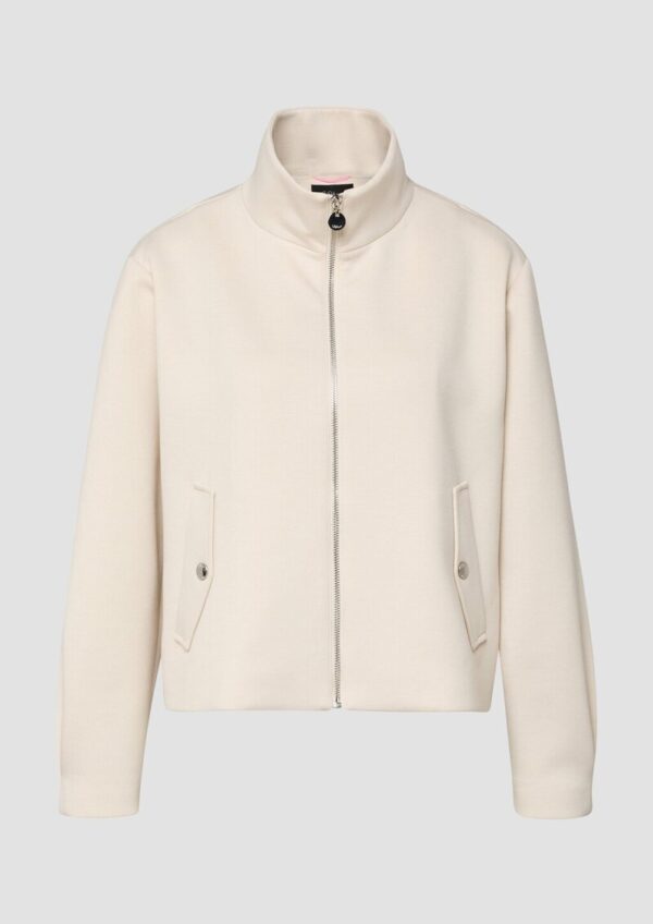 Scuba-Blouson im Relaxed Fit mit Stehkragen