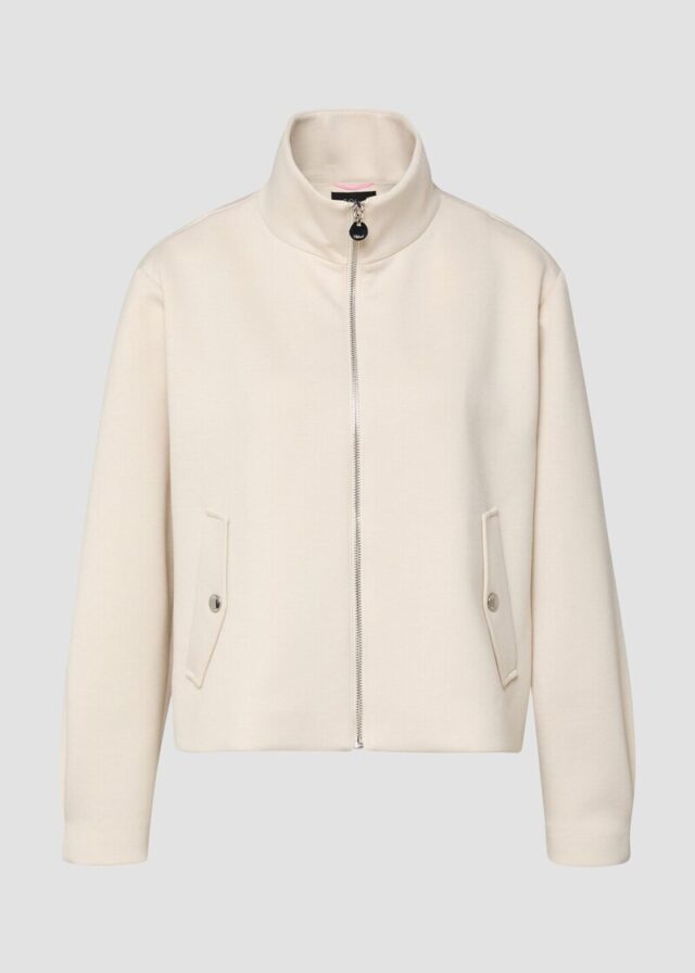 Scuba-Blouson im Relaxed Fit mit Stehkragen