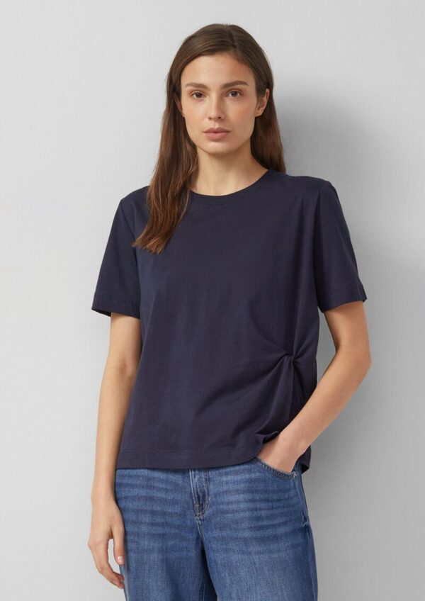 T-Shirt aus Baumwolljersey mit Knoten-Detail