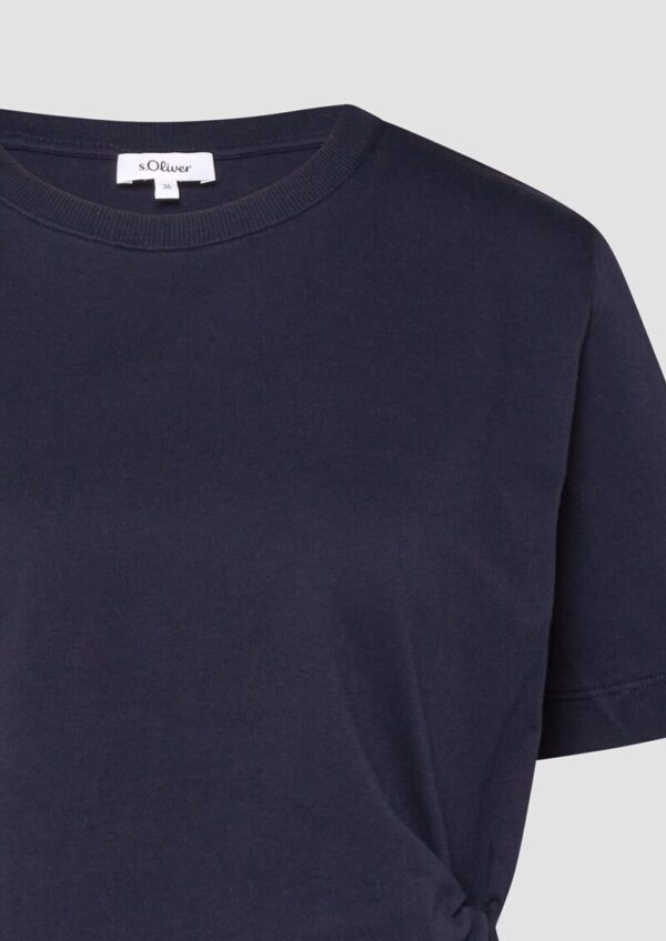 T-Shirt aus Baumwolljersey mit Knoten-Detail