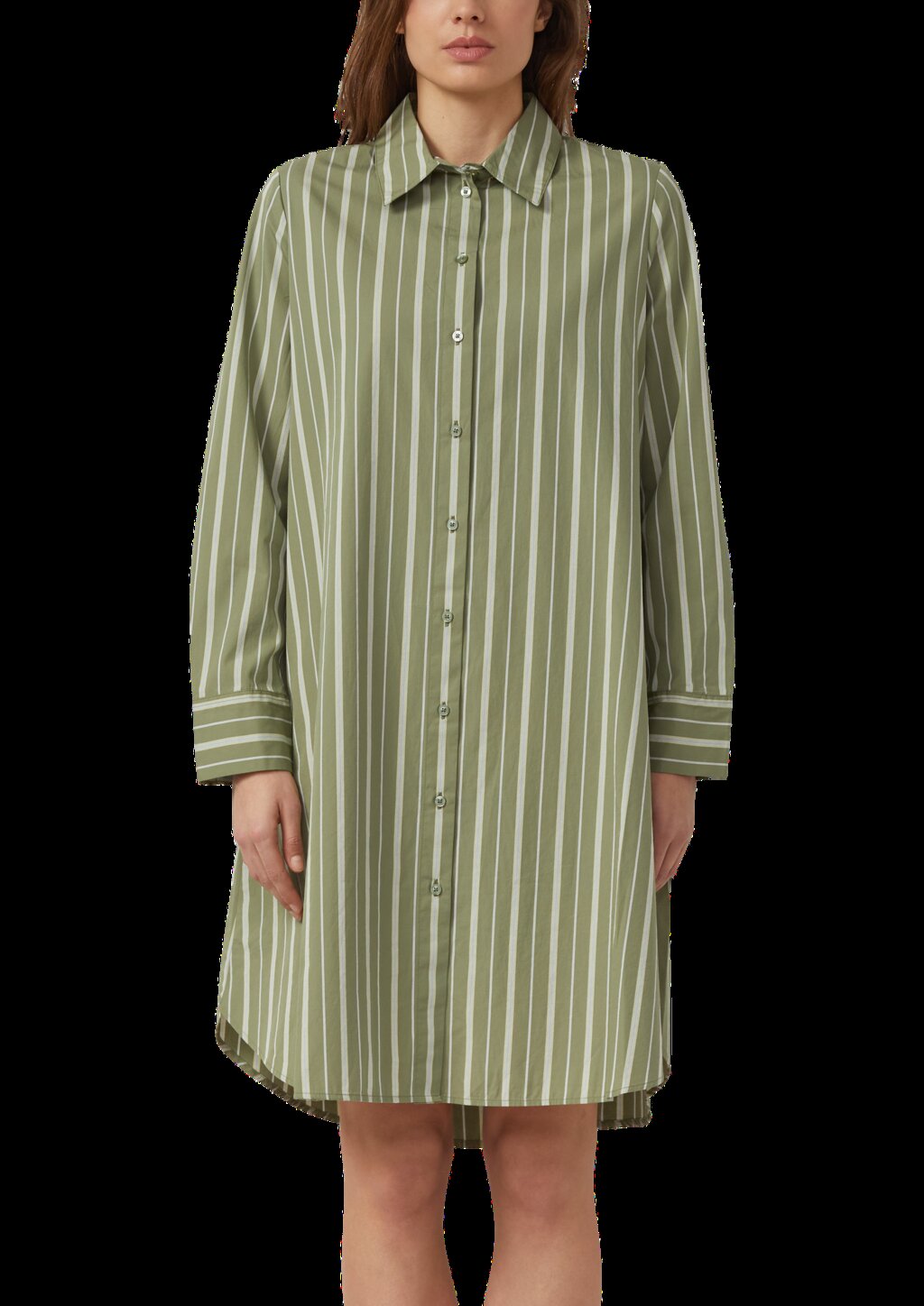 Hemdkleid aus Popeline in A-Linie