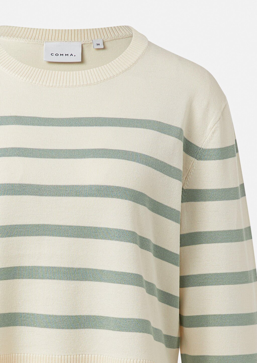 Streifenpullover mit weiten Ärmeln