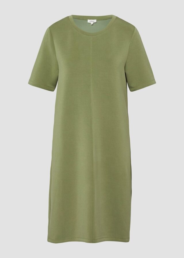 Scuba-Kleid mit Biese