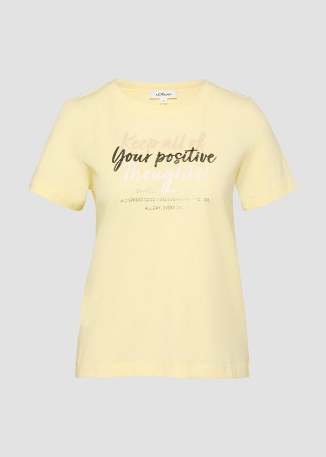 T-Shirt aus weichem Baumwollmix mit Artwork