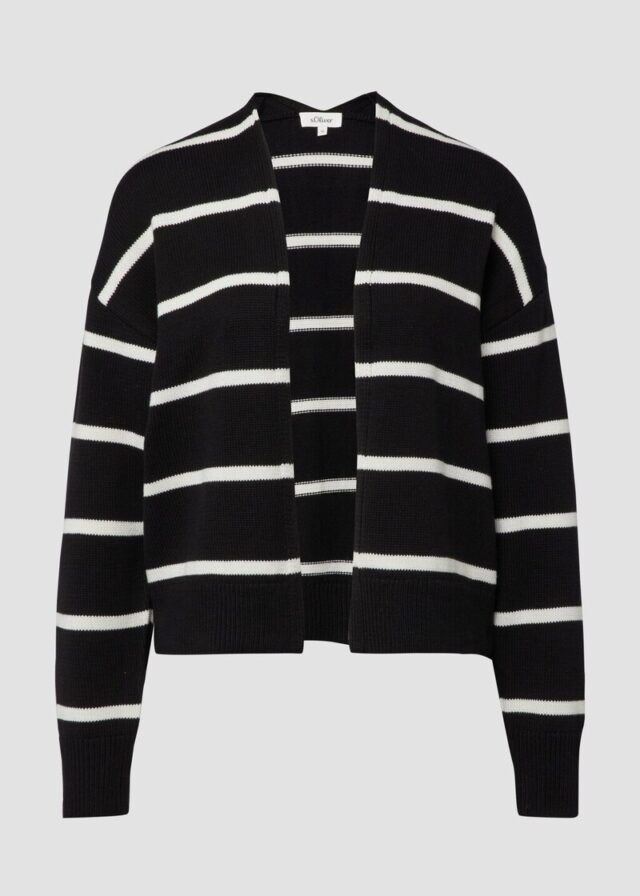 Gestreifter Cardigan aus Baumwollmix
