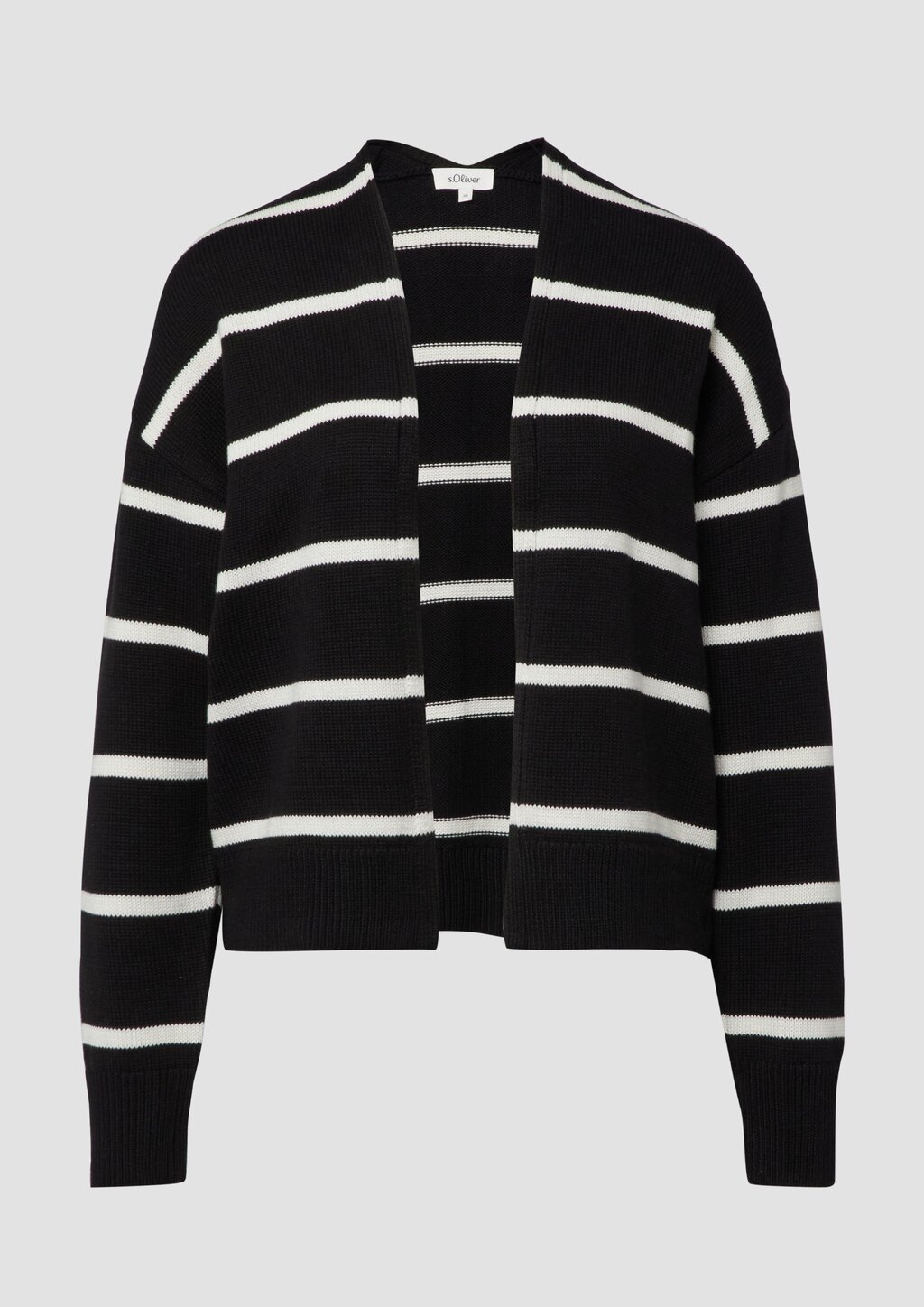 Gestreifter Cardigan aus Baumwollmix