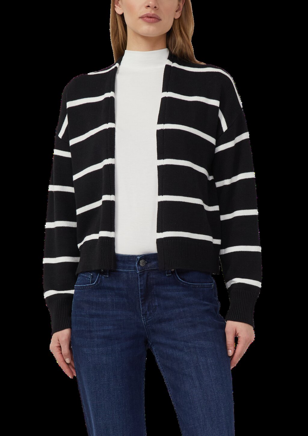 Gestreifter Cardigan aus Baumwollmix