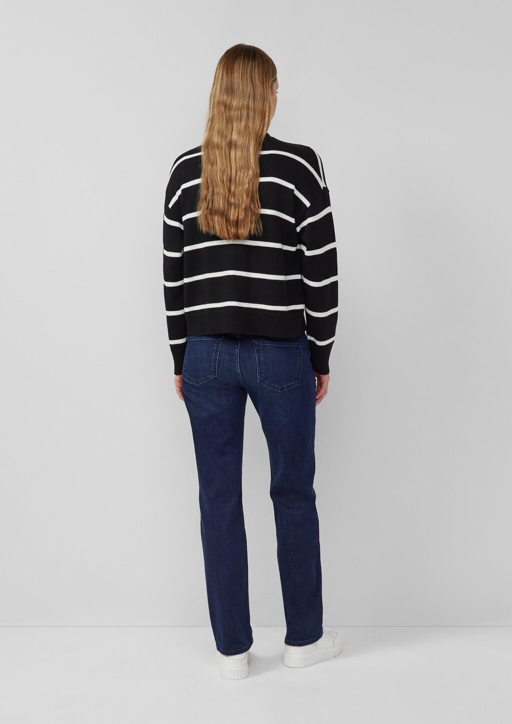 Gestreifter Cardigan aus Baumwollmix