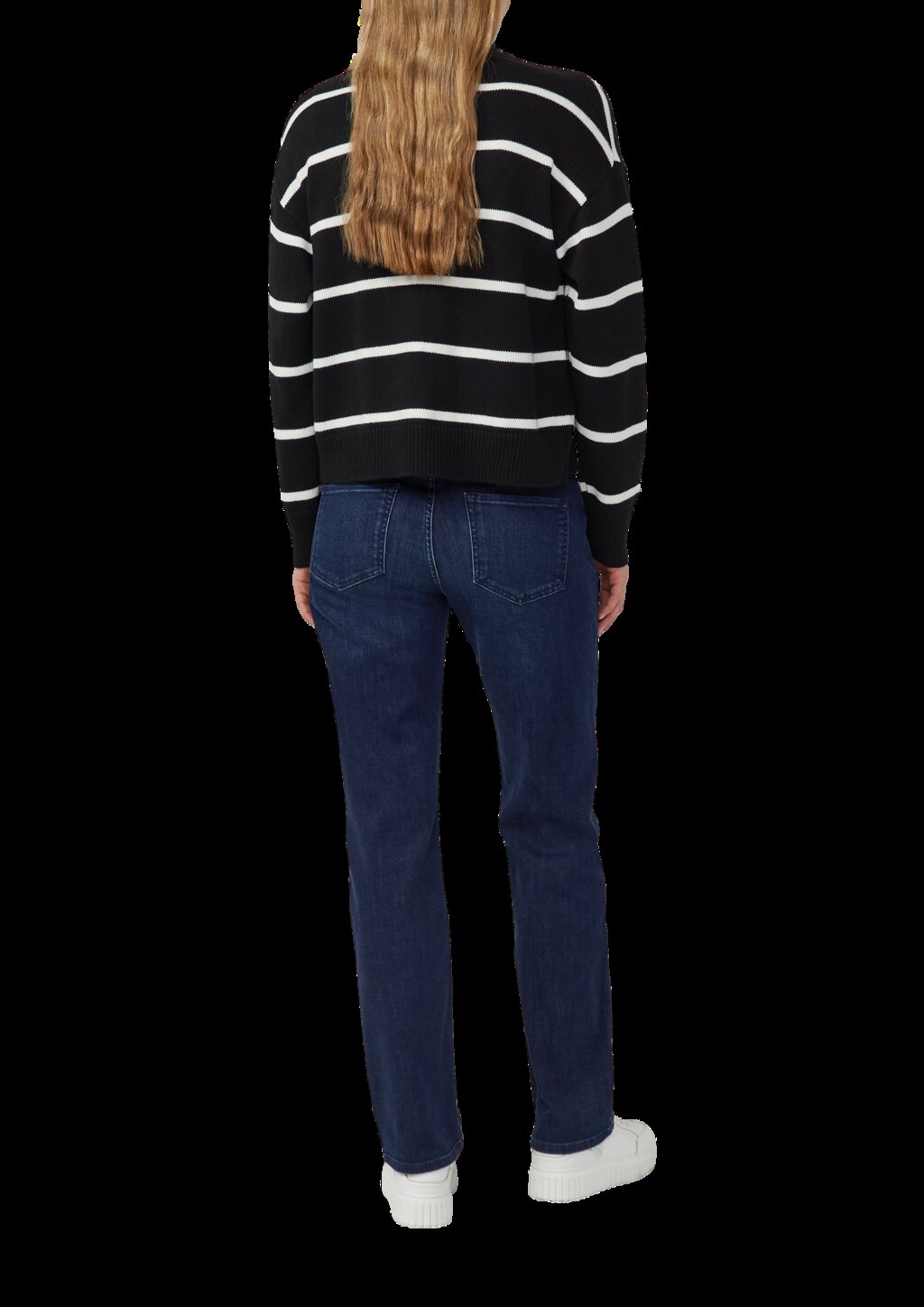 Gestreifter Cardigan aus Baumwollmix