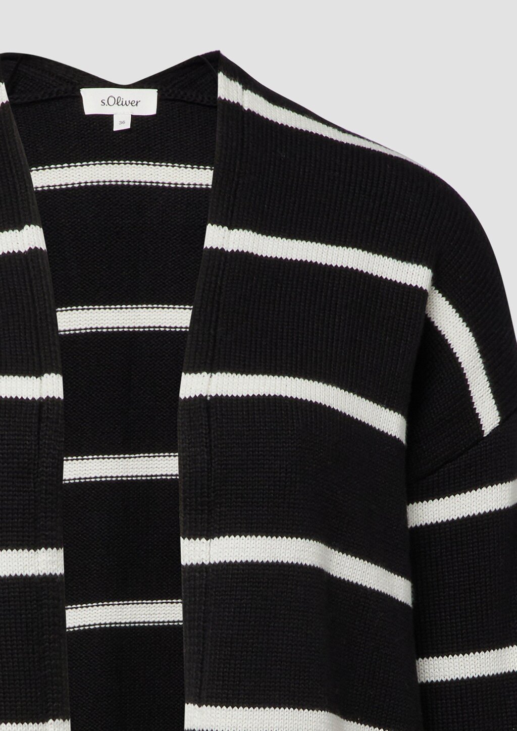 Gestreifter Cardigan aus Baumwollmix