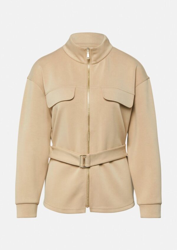 Sweatjacke mit abnehmbarem Taillengürtel