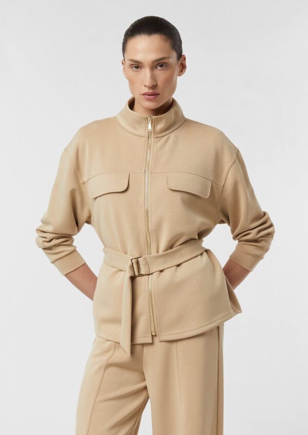 Sweatjacke mit abnehmbarem Taillengürtel