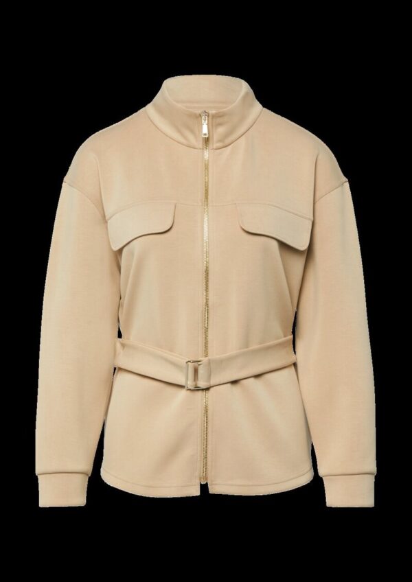 Sweatjacke mit abnehmbarem Taillengürtel