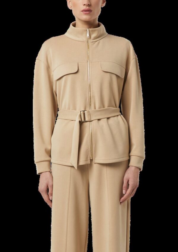 Sweatjacke mit abnehmbarem Taillengürtel