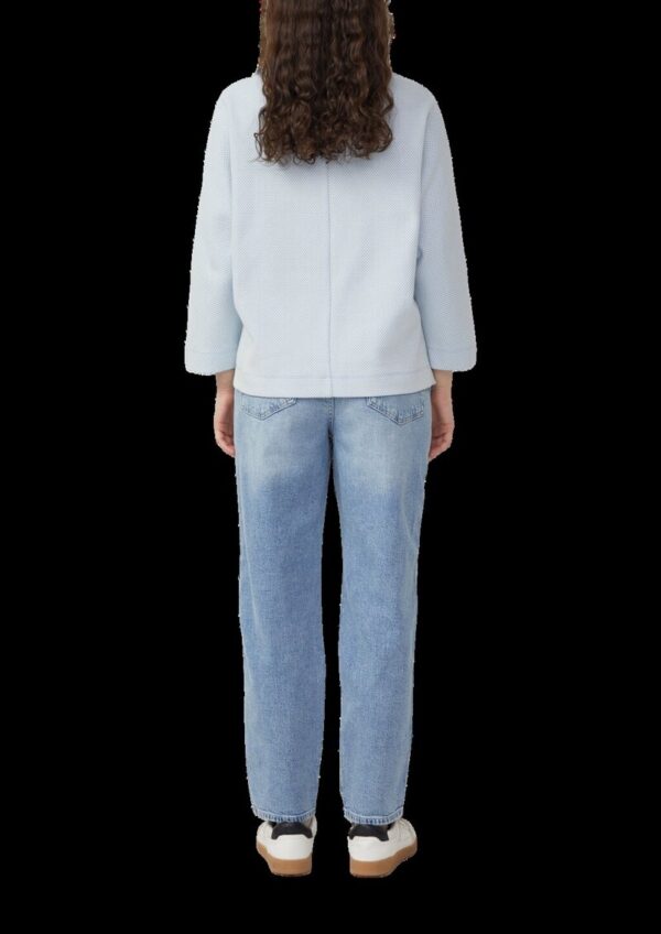 Strukturiertes Sweatshirt mit Fledermausärmeln