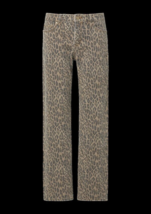 Karolin: Regular Fit / Mid Rise / Straight Leg mit Leo-Print
