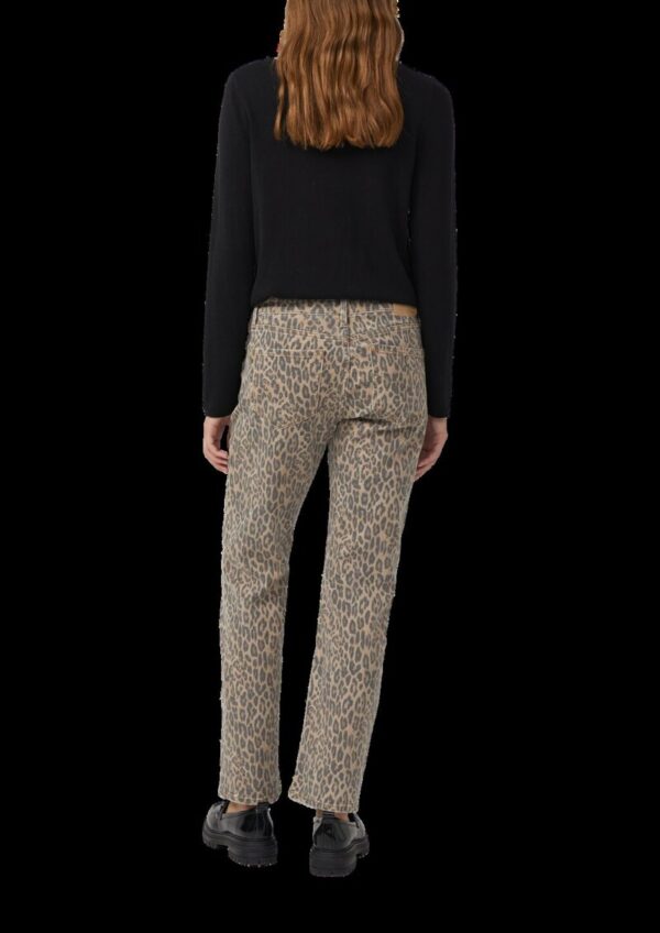 Karolin: Regular Fit / Mid Rise / Straight Leg mit Leo-Print