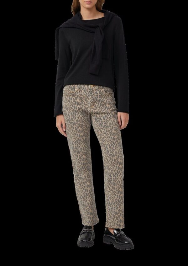 Karolin: Regular Fit / Mid Rise / Straight Leg mit Leo-Print